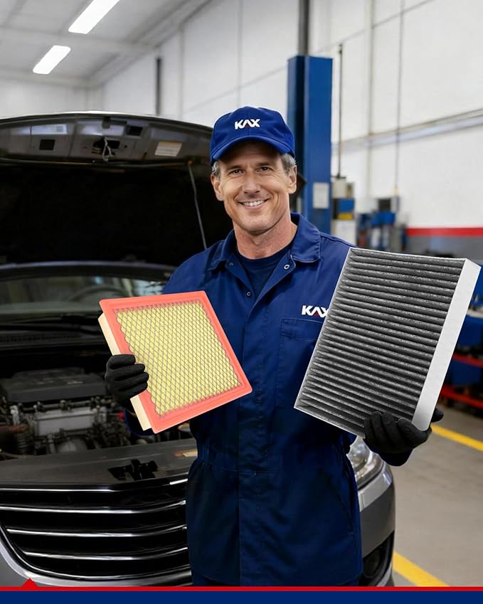 KAX Engine & Cabin Air Filter Kit, Replacement for Dodge Journey 2009-2020 2.4L, Replace# CA10516 CF10729