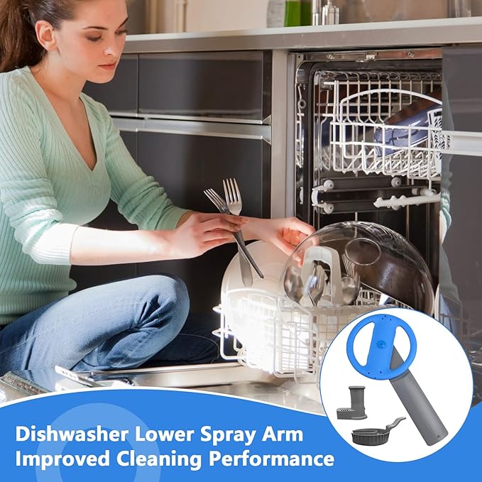5304507158 Dishwasher Lower Spray Arm Assembly Replacement for Frigidaire with 5304518968 Spray Arm Support & 5304506518 Drain Trap Filter, Replaces AP6036393 154821902 154821903 5304498139