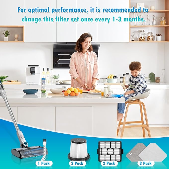 7 Pack BU3523 BU3521 BU3120 HEPA Filters Replacement Parts for BU3521 Clean Lightweight Cordless Stick Cleaner, Shark BU3523 Clean and Empty Cordless Stick Vacuum, Shark Auto Empty System