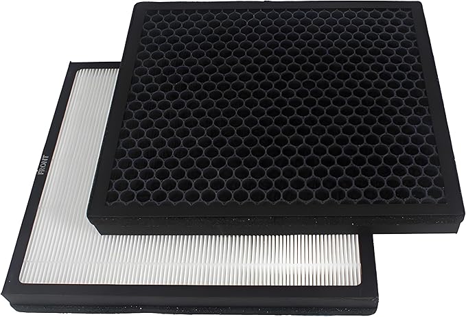 2 Pack HY4866 HEPA Air Purifier Replacement Filter,Compatible with MORENTO HY4866,WESTHEY HY4866,YIOU M1 Air Purifiers,H13 True HEPA 3-in-1 with Activated Carbon
