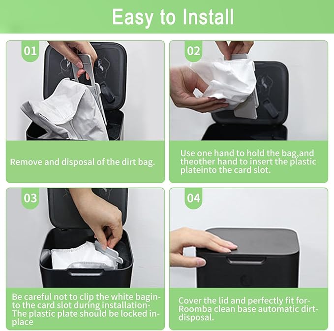 22 Pack Vacuum Bags for iRobot Roomba i7 i7+ i3 i3+ i8 i8+ j5+ i5+ i4 i4+ i1+ i6 i6+ j5+ j7 j7+ s9 s9+, i and s and j Series Clean Base Automatic Dirt Disposal Bags
