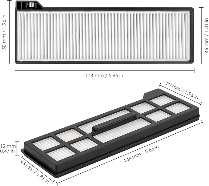 (4 Pieces) X10 Pro Omni Replacement HEPA Filter Compatible with Eufy X10 Pro Omni Robot Vacuum Cleaners, Replacement Parts Filters, 4 Filters