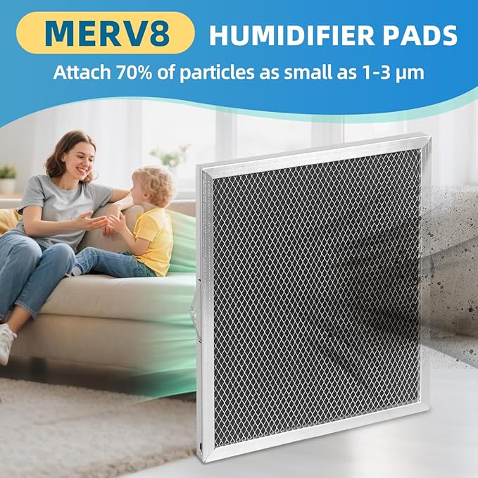 E080 5881 Dehumidifier Filter Washable MERV 8 Compatible with Whole-House Dehumidifiers E100 E080 or Dehumidifying Ventilator 8192A Replacement Filter 12x13.5x1 2 Packs