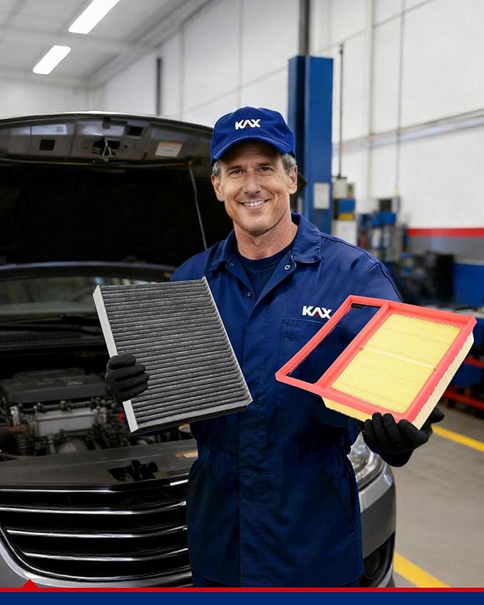 KAX Engine & Cabin Air Filter Kit, Replacement for Ford C-Max 2013-2018, Replace# CA11482 CF11920