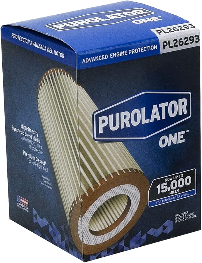 Purolator PL26293 PurolatorONE Advanced Engine Protection Cartridge Oil Filter Compatible With 2018-2023 Volkswagen Atlas, 2020-2023 Volkswagen Atlas Cross Sport and 2012-2018 Porsche Cayenne