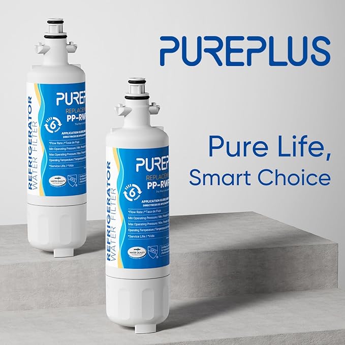 PUREPLUS 9690 Replacement for LG LT700P Kenmore Elite 469690, ADQ36006102, ADQ36006101, LFXS30766S, LFX28968ST, LFX31925ST, LFX31945ST, LFXS29626S, RWF1052, RWF1200A Refrigerator Water Filter, 3Pack