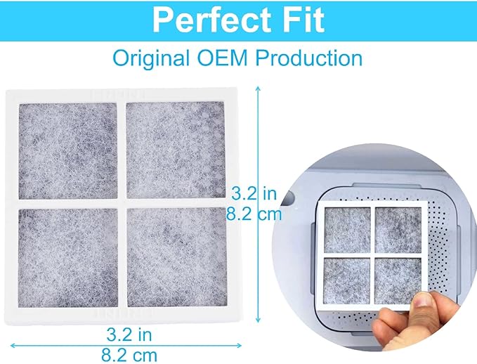 for LG Refrigerator Air Filter Replacement for LG LT120F, ADQ73214402, ADQ73214403, ADQ73214404, ADQ73334008, LMXS30776S and for Kenmore Elite 46-9918, 469918, for Fridge Air Filter (3 Count)