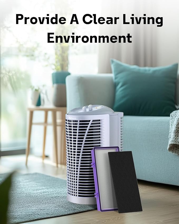 Leemone HAPF30AT-Total Aer1 Filter Replacement for Holmes Air Purifiers, Compatible with HAPF30AT and HAP242-NUC (4 HEPA + 8 Carbon Booster Filters),12 pack