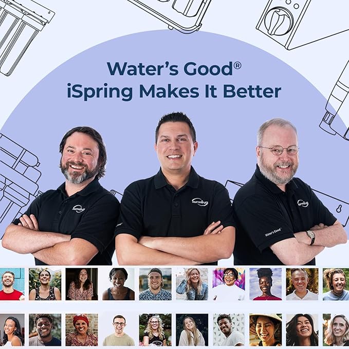 iSpring F3WGB31BKDS Ultimate Protection Whole House Water Filter Replacement Pack, Reduces Heavy Metals, Scale, Chlorine, Hydrogen Sulfide, Up to 12 Months, 4.5” x 10”, Fits WGB31B-KDS