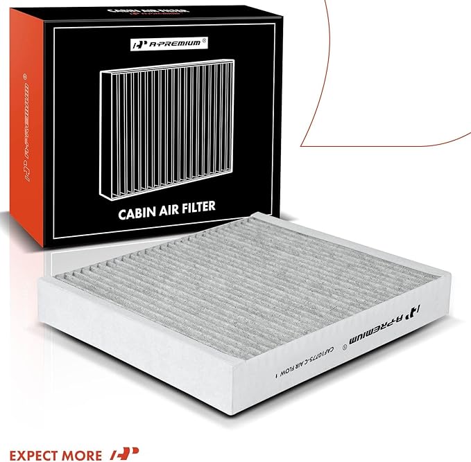 A-Premium Cabin Air Filter with Activated Carbon Compatible with Buick, Cadillac, Chevy & Saab - Malibu, Cruze, Sonic, Trax, Volt, Spark, Orlando, LaCrosse, Encore, Cascada, Regal, Allure, 9-4X, 9-5