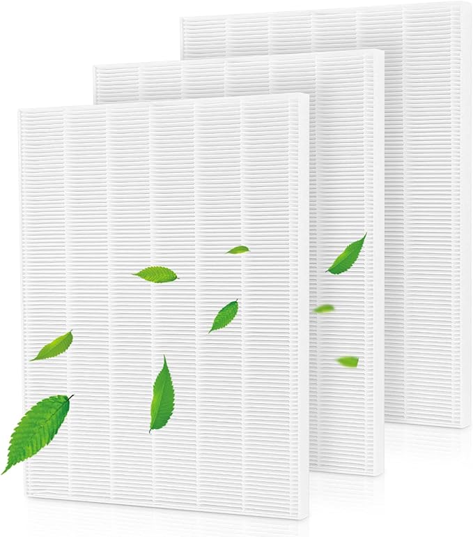 Filter H 5500-2 Replacement Filter For Winix Air Purifier 116130 Replacement Compatible with Winix 5500-2 and AM80 Air Purifier, 3 Pack HEPA Filter Only