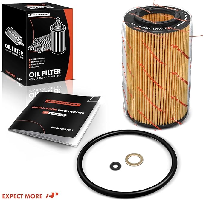 A-Premium 10K Miles Protection Oil Filter Compatible with Hyundai Sonata 2006-2010, Santa Fe/Azera 2007-2009, Veracruz 2007-2012, Entourage 2007-2010 & Kia Sorento 2007-2009, Sedona 2006-2009, Amanti