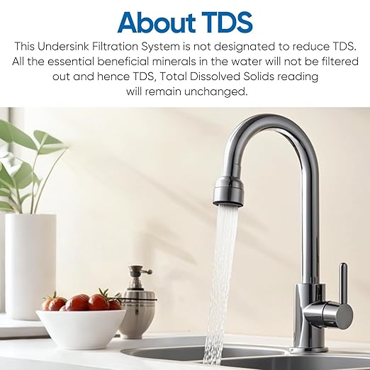 PUREPLUS WFS5300A-20 5 Years Under Sink Water Filter System,NSF/ANSI 42 Certified, 40000 Gallons Removes Chlorine,Bad Taste & Odor, Direct Connect Under Counter Water Filtration System