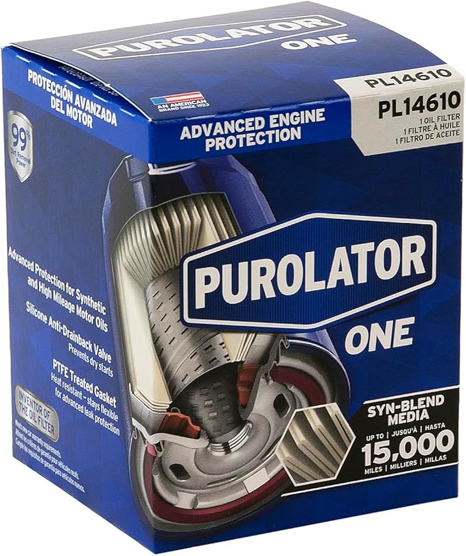 Purolator PL14610 PurolatorONE Advanced Engine Protection Spin On Oil Filter Compatible With Honda CR-V, Accord, Civic, Pilot, Odyssey, HR-V, Fit, Nissan Frontier, TITAN, Xterra, Acura MDX and RDX
