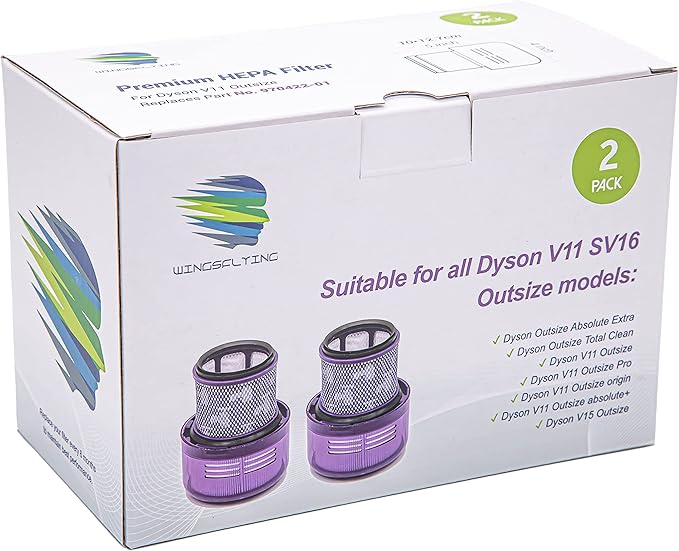 2 Pack Vacuum Filters Replacement Parts Compatible with Dyson V11 SV16 Outsize Vacuum, Compare to Part 970422-01