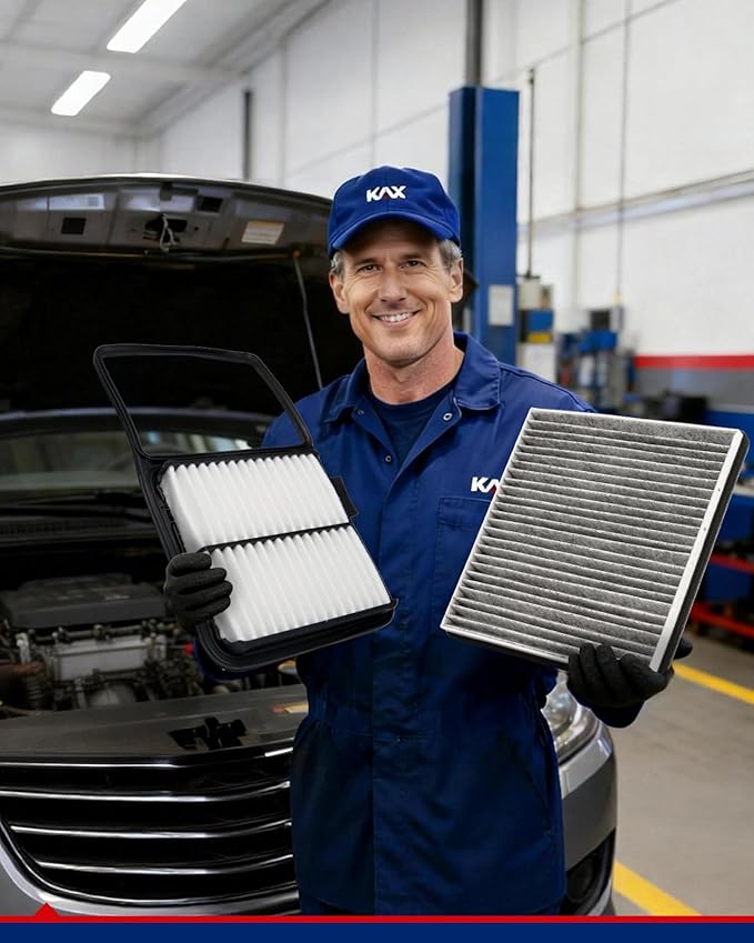 KAX Engine & Cabin Air Filter Kit, Replacement for Toyota Prius 2004 2005 2006 2007 2008 2009, Replace# CA10159 CF9846A