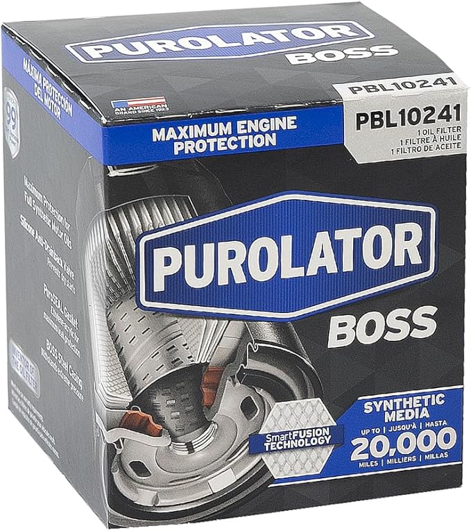Purolator PBL10241 PurolatorBOSS Maximum Engine Protection Spin On Oil Filter Compatible With Ford Escape, Fusion, Focus, Edge, Explorer, Ranger, Fiesta, Toyota Tacoma, 4Runner, Tundra and Sienna