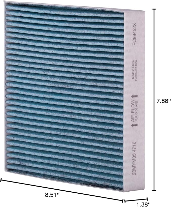 PureFlow Premium Cabin Air Filter Odor Control | PC99452X | Fits 2019–2025 Nissan Altima, 2021–2025 Rogue, 2020–2025 Sentra, 2022–2025 Pathfinder, 2019–2025 INFINITI QX50, QX80, 2022–2025 QX60, QX55