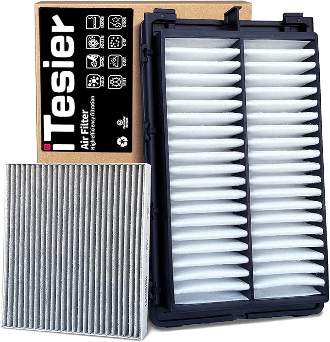 Engine Cabin Air Filter Kit for Tucson/Santa Cruz(2022-2025),Sportage(2023-2025),Sorento/Santa Fe(2021-2025),Sonata (2020-2025),NOT FOR HYBRID