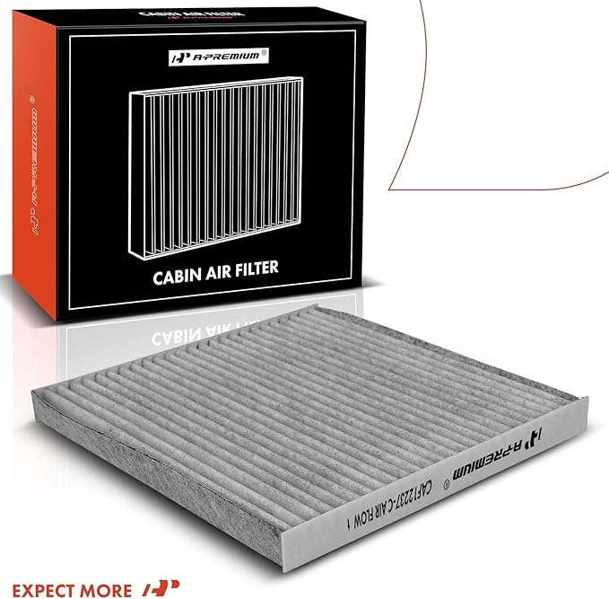 A-Premium Cabin Air Filter with Activated Carbon Compatible with Nissan NV200 2017 2018 2019 2020 2021, Versa 2014 2015 2016 2017 2018 2019, Behind Glove Box