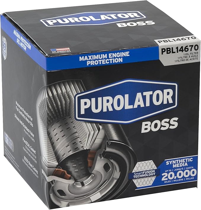 Purolator PBL14670 PurolatorBOSS Maximum Engine Protection Spin On Oil Filter Compatible With Dodge Ram 1500, Dakota, Grand Caravan, Durango, Jeep Wrangler, Grand Cherokee and Chrysler Town & Country