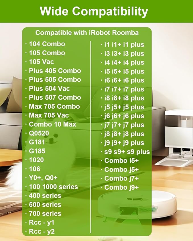 ApexOne 20 Pack Vacuum Bags for iRobot Roomba 104 Combo, 105 Combo, 105 Vac, Plus 405 Combo, Max 705 Vac, Max 705 Combo, Plus 504 Vac, Plus 505 Combo, Q0520, Combo 10 max, i, j, s Series Robot Vacuum