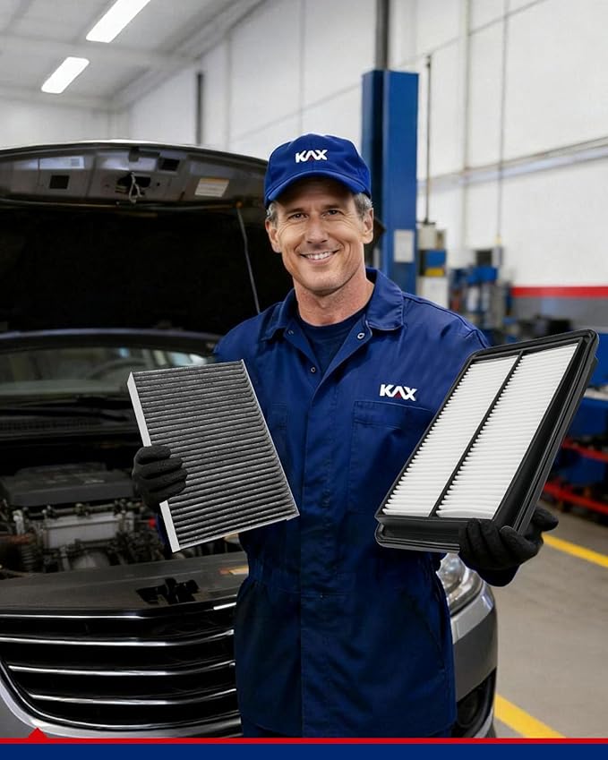 KAX Engine & Cabin Air Filter Kit, Replacement for Nissan Rogue 2014-2020, Rogue Sport 2017-2022, Replace# CA11858 CF11854