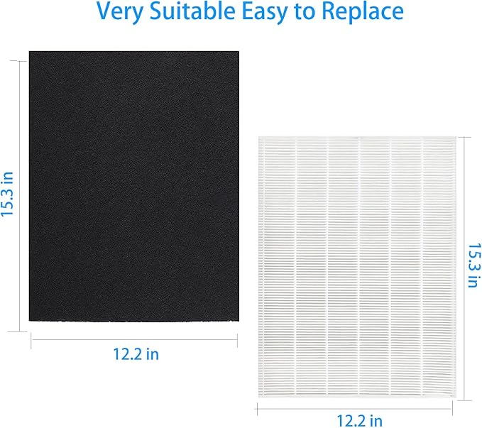 D360 Replacement Filter D3 Compatible with Winix D360 Air Purifier, H13 True HEPA + 4 Pack Activated Carbon Filters, Part Number 1712-0101-02