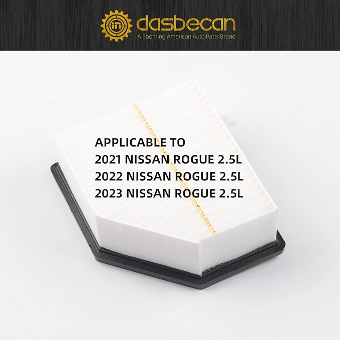 Dasbecan Engine Air Filter 16546-6RA0A Compatible with 2021 2022 2023 Nissan Rogue 2.5 Air Filter