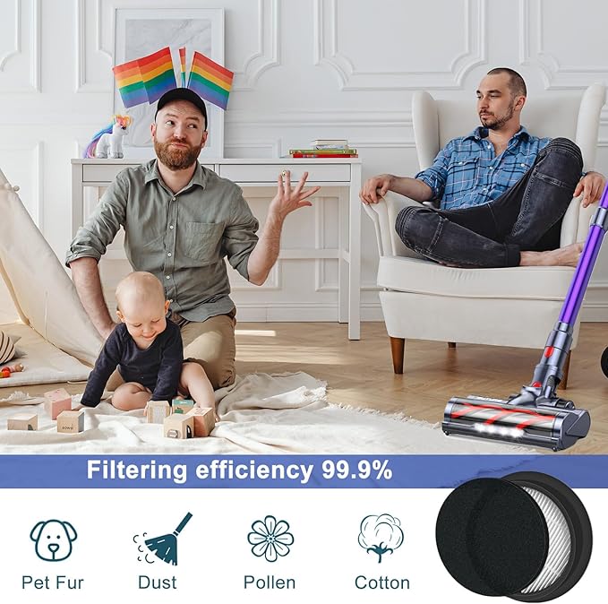 K10 Hepa Filter Replacement Compatible with Eleckeys K10 Cordless Vacuum Cleaner-4PACK