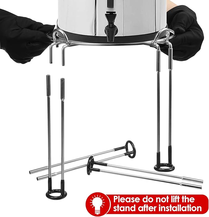 Dreyoo 10" Diameter by 8" Tall Gravity Fed Water Filter System Stand, Detachable Stainless Steel Under Sink & Countertop Filtration Stand Compatible with Berkey Water Filter,Royal,Travel System