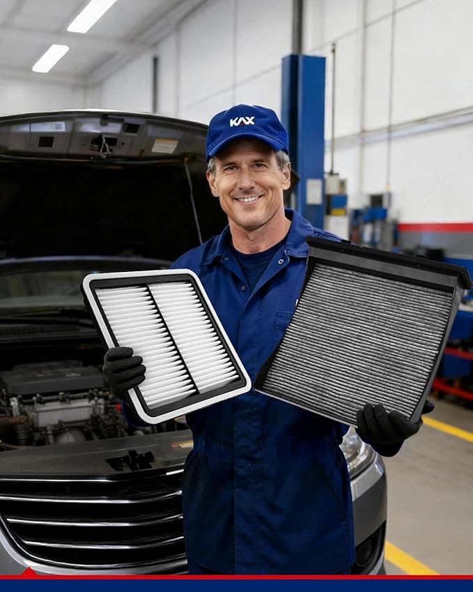 KAX Engine & Cabin Air Filter Kit, Replacement for Subaru Forester 2009-2018, Impreza 2008-2016, XV Crosstrek 2013-2015 2.0L, Crosstrek 2016-2017 2.0L, WRX 2015-2021, Replace# CA9997 CF10930