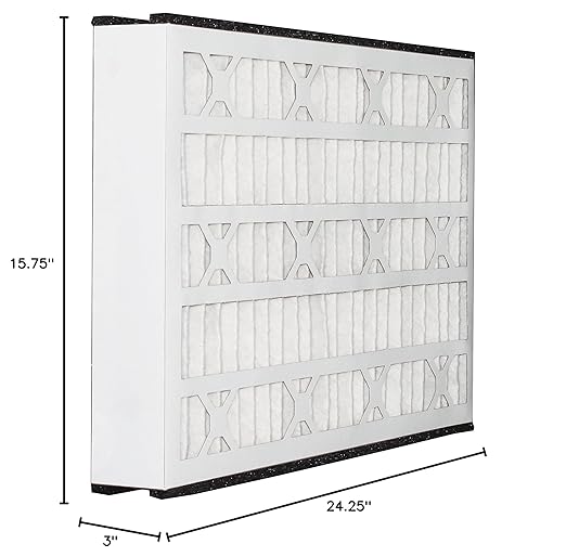 Aerostar 16x25x3 Air Filter MERV 11-1 Count - Removes Dust, Cold, Lint, Mold, Pet Dander, Allergy-Causing Pollen, Smog & Smoke - Pleated Electrostatic MPR 1000-1200 & FPR 7 Furnace Air Filters