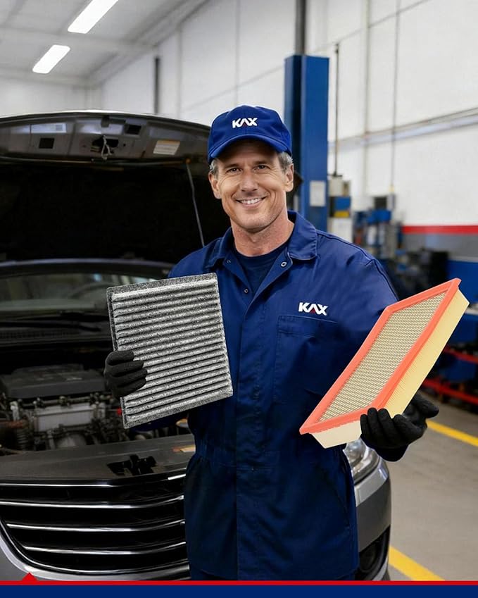 KAX Engine & Cabin Air Filter Kit, Replacement for Ford Edge 2007-2014, Lincoln MKX 2007-2015, Mazda CX-9 2007-2015, Replace# CA10242 CF10547