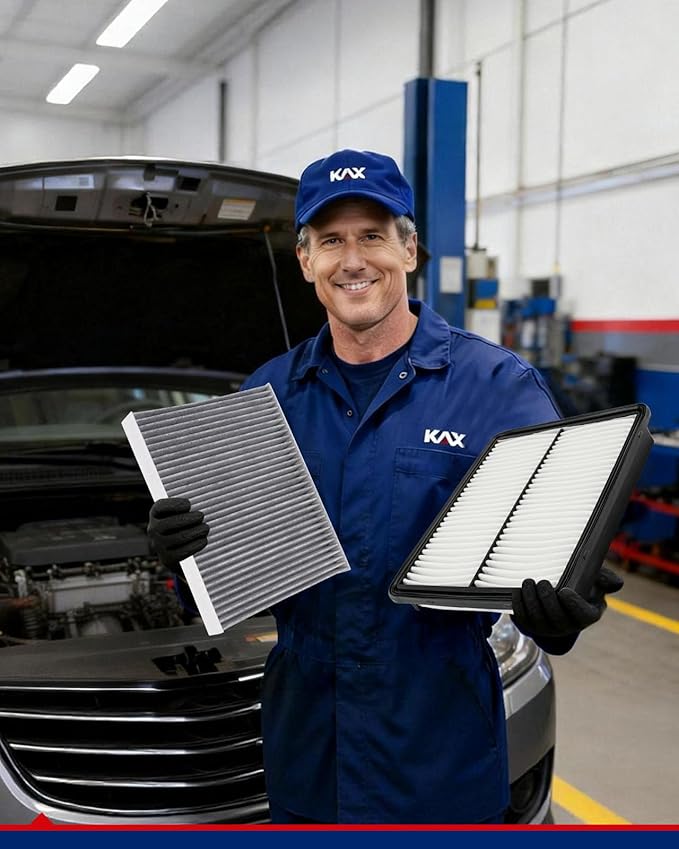 KAX Engine & Cabin Air Filter Kit, Replacement for Kia Sorento 2011-2013, Hyundai Santa Fe 2010-2011, Replace# CA10881 CF11664