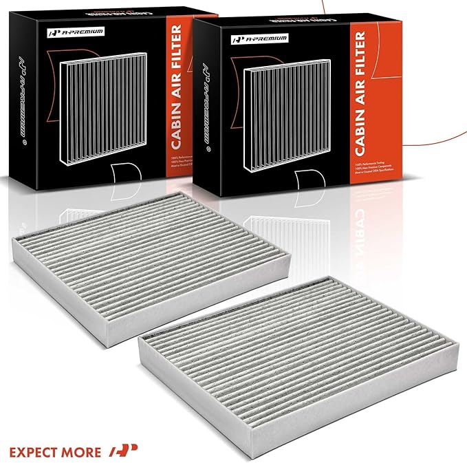 A-Premium 2-PC Cabin Air Filter with Activated Carbon Compatible with Hyundai Ioniq 2020-2022, Kona Electric 2019-2024 BATTERY EV (EV/BEV)