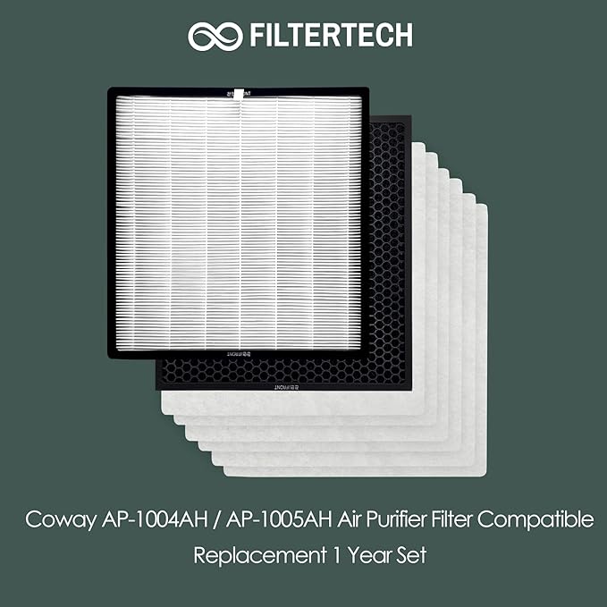 Coway AP-1004AH / AP-1005AH Air Purifier Filter Compatible Replacement 1 Year Set