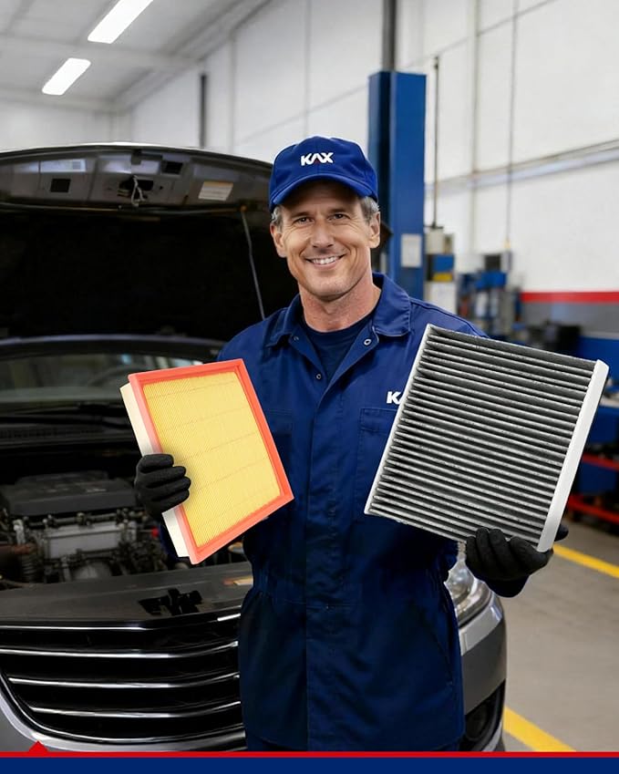 KAX Engine & Cabin Air Filter Kit, Replacement for Subaru Outback 2020-2025, Crosstrek 2018-2023, Ascent 2019-2025, Impreza 2017-2023, Legacy 2020-2025, Replace# CF12436 CA12295