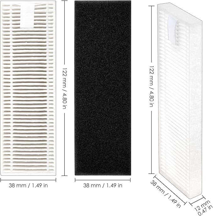 (12 Pieces) HEPA Filters Compatible With Tikom G8000/ G8000 Pro, Wet Dry Vacuum Cleaner Filter Kit, Replacement Parts 12 Filters
