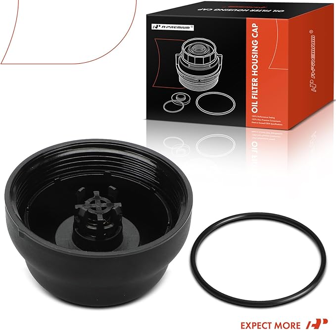 A-Premium Oil Filter Housing Cap Assembly Compatible with Hyundai Sonata 2020-2023, Santa Fe 2021-2023, Tucson 2022-2024, Kona 2022-2023, Santa Cruz 2022-2024 & Kia Sorento, Sportage, K5, 2.0L 2.5L
