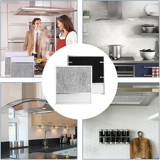 2 PCS BP57 Range hood Filter for Broan with Light Lens, 11-1/2 X 11-3/4 X 3/8 Upgrade Range Hood Aluminum Filter for Broan R610045 R610050 for Estate 883093 883103 for Whirlpool883093 883103