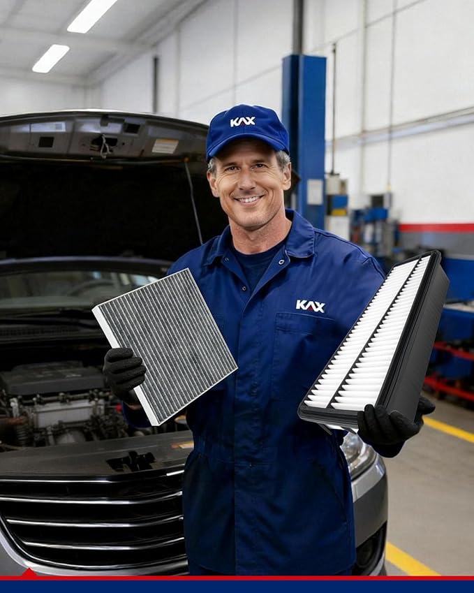 KAX Engine & Cabin Air Filter Kit, Replacement for Toyota Tacoma 2005-2015 4.0L, Replace# CA9683 CF10374