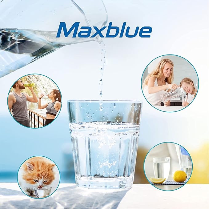Maxblue UKF8001 Refrigerator Water Filter, Replacement for Maytag UKF8001, EDR4RXD1, EveryDrop® Filter 4, Whirlpool® 4396395, UKF8001AXX-200, Kenmore 469006, 469992, Puriclean II, Pack of 3