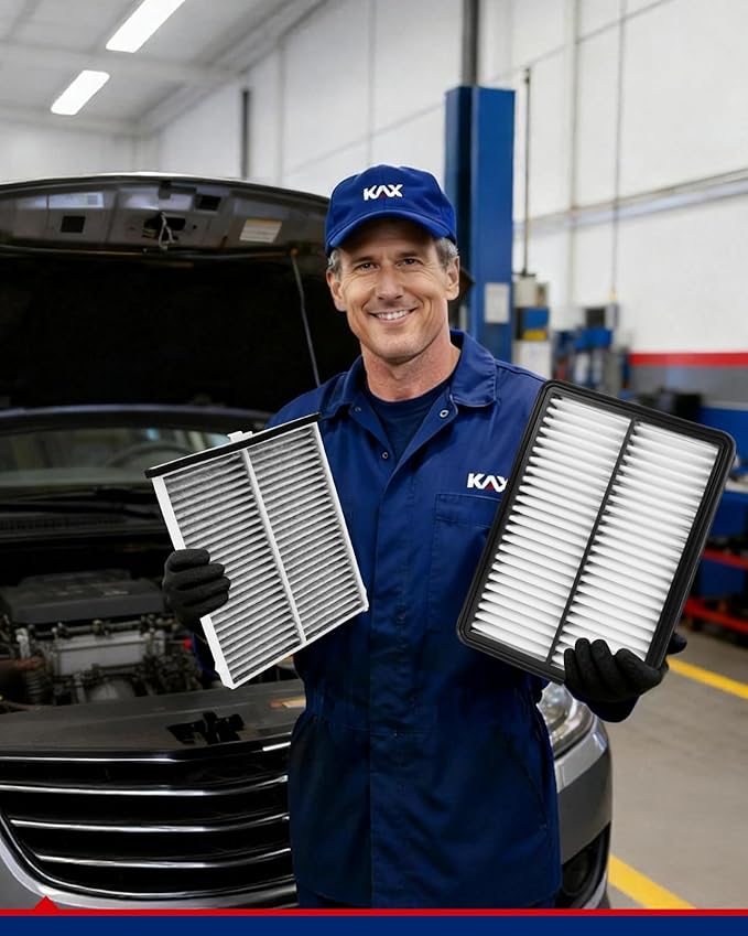 KAX Engine & Cabin Air Filter Kit, Replacement for Mazda CX-5 2013-2025 2.5L, Mazda 3 2014-2018, 6 2014-2021 2.5L, Replace# CA11259 CF11811