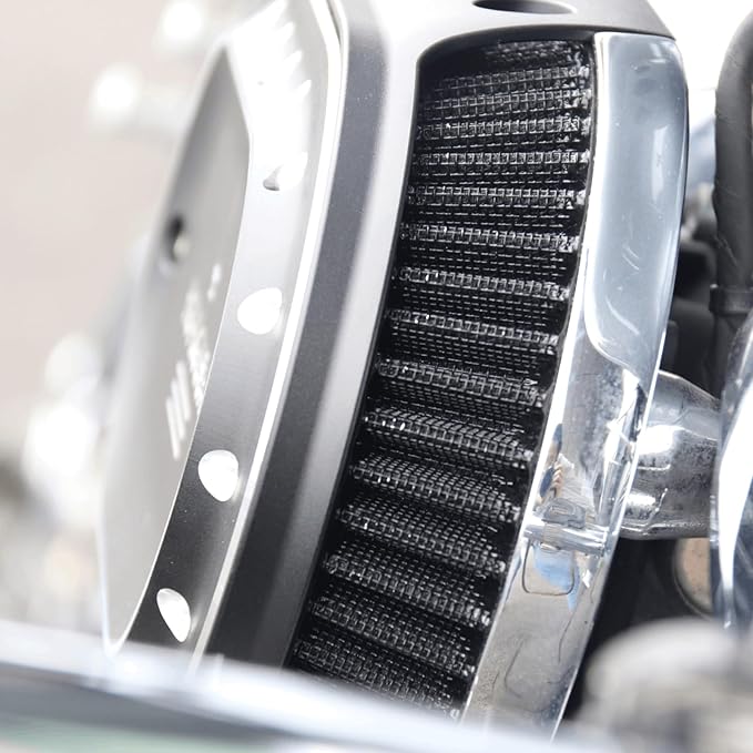 Replacement 29400267 Motorcycle Air Filter Compatible with '17-later Touring '18-later Softail M8 Engine Equipped with 114 Air Cleaner Accessories Parts (Black)