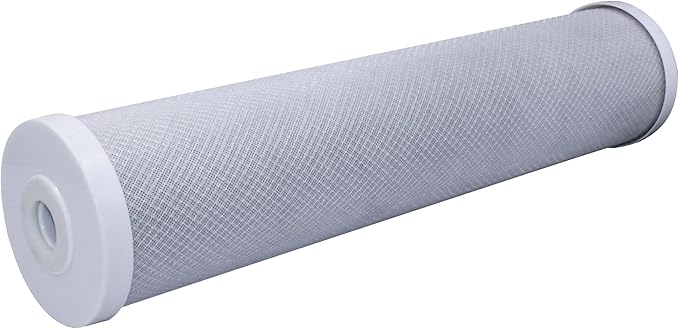PureT HQCBC-20BB-1, 20x4.5" Coconut Carbon Block Filter - NSF Certified - Cononut Shell Activated Carbon removes Chlorine, Dirt and More (1 u Micron Rated)