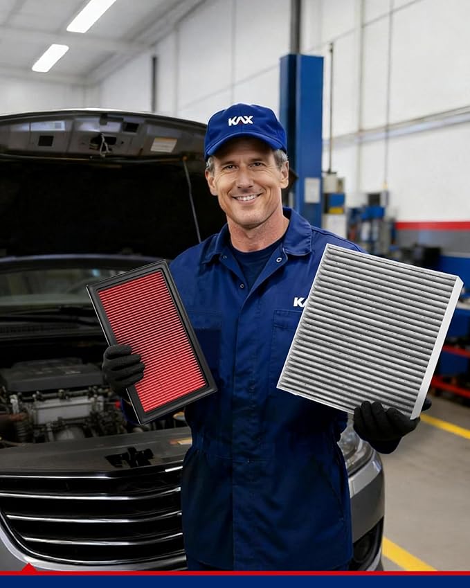 KAX Engine & Cabin Air Filter Kit, Replacement for Nissan Altima 2002-2006, Sentra 2000-2006, Murano 2003-2007, Maxima 2004-2008, INFINITI G35 2003-2007, FX35 2003-2008, Replace# CA4309 CF10140