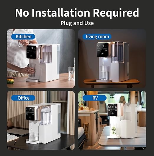 TOKIT T1 Reverse Osmosis Water Filter Countertop, NSF/ANSI 58, RO Whole House Water Filter System with Alkaline Remineralization Filter, No Installation