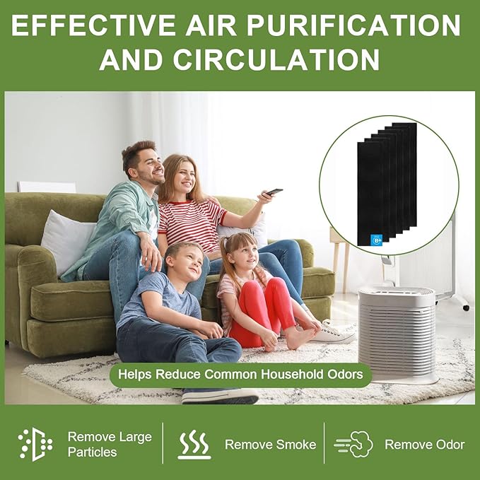 6 Pack HRF-B1 Air Purifier Filter Replacement for Honeywell Airborne Air Filter