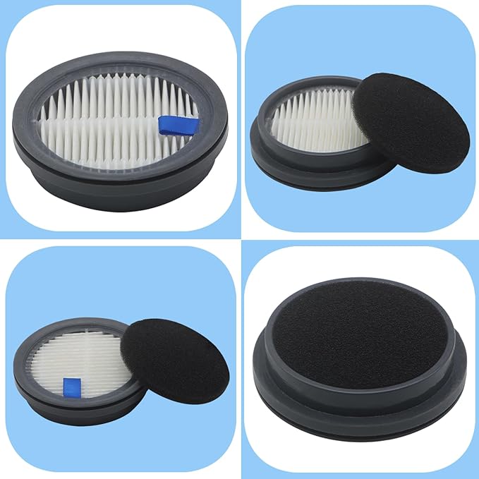 Replacement for Afoddon A200Pro/A200, ORFELD B08/C10A/C10G Series Cordless Vacuum Cleaner, 4 Pack HEPA Filters and 8 Pack Sponge Filters